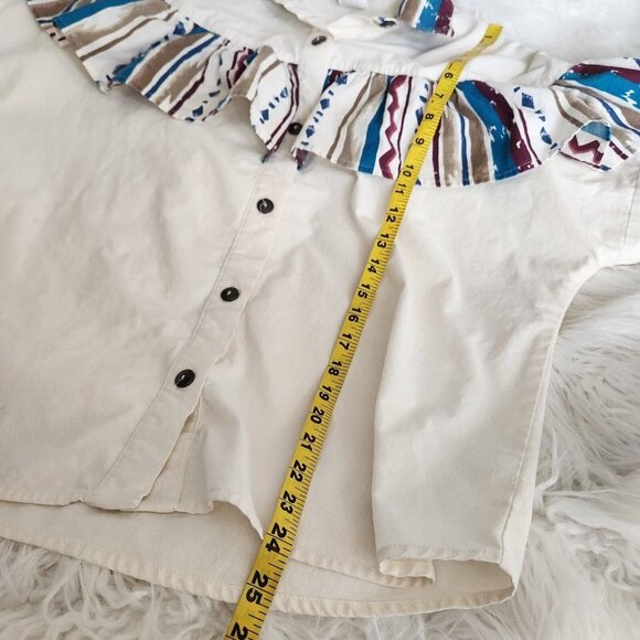 Vintage Western Women's‎ M Button up Ruffle Southwestern Cowgirl Ozark mountain - Picture 4 of 16